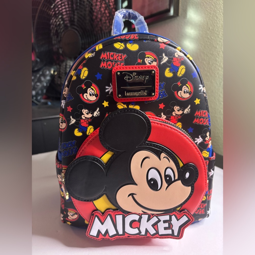 Disney Mickey Mouse Loungefly Mini Backpack - Red, Black, Blue